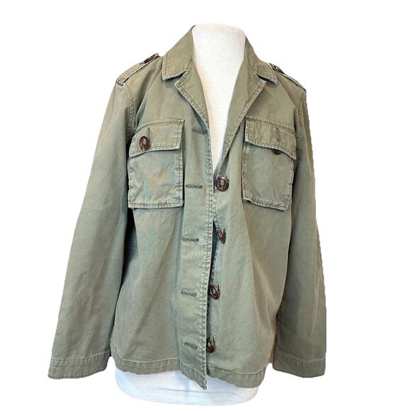 life in progress Jackets & Blazers - Life In Progress Womens Olive Green Utility Military Jacket Size Large